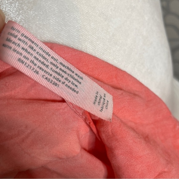 Aeropostale Sz S Sleeveless Blouse Front Pockets Coral Pigment Dyed Round Neck - Picture 5 of 6